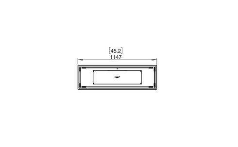 Ecosmart Fire Flex 42BN Bench Fireplace Insert - Black Finish / Black Burner - ESF.FX.42BN.B